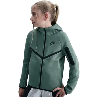 NIKE Kinder Unterjacke B NSW TCH FLC FZ - PD, CLAY GREEN/BLACK/BLACK, XL