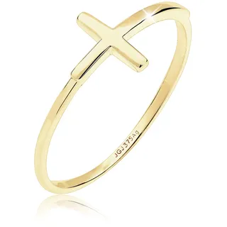 Elli PREMIUM - Kreuz Symbol Trend Blogger 375 Gelbgold Ringe Damen (129.99 € / )