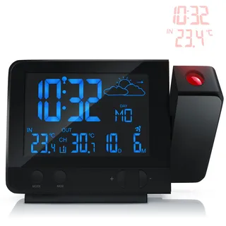 Bearware Funk-Wetterstation mit Projektionsanzeige schwarz