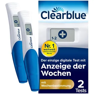 Clearblue Schwangerschaftstest Digital mit Wochenbestimmung, 2 digitale Tests