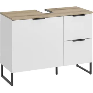 BASIC by Balculina Waschbeckenunterschrank Denver 80 x 60 x 35 cm Weiß