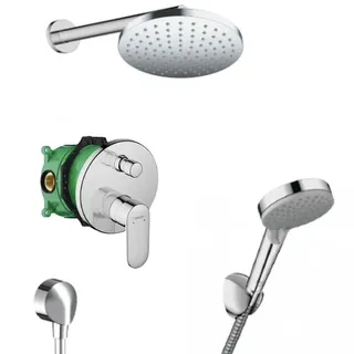 Hansgrohe Vernis Blend All-in-one Duschset Mit 205mm Kopfbrause + 2-fach Handbrause, Chrom