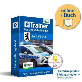 Einstellungstest Polizei Berlin Prüfungspaket | Online-Trainer mit Logik-Buch | Aufgaben mit Antworten und Lösungswegen | Auswahlverfahren erfolgreich bestehen | Deutsch, Wissen, Mathe, Logik ...
