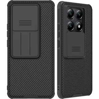 WVOZWWO Schutzhülle für Xiaomi Mi 14T Pro Mi 14T Pro, schlanke Schutzhülle mit Kameraschutz, Hart-PC und TPU, ultradünn, Kratzfest, für Xiaomi 14T Pro (14T Pro Schwarz)