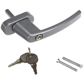 Olympia FGS 100 Abschließbarer Fenstergriff mit 2 Schlüsseln, Silber