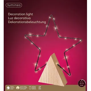 Lumineo LED Stern-Beleuchtung 27 LED, warm weiß, batteriebetrieben