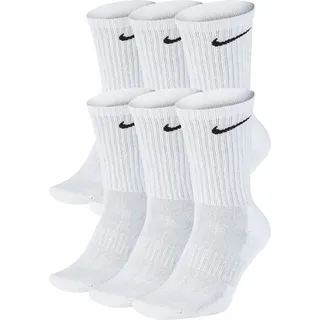 NIKE U Nk Everyday Cush Crw 6Pr 132 Socken weiss L - Schwarz - L