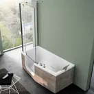 Novellini Iris Hydro + Iris Comby / Comby 2 180x75/85 cm Rovere Fiemme