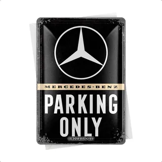 Nostalgic-Art Blechpostkarte, Mercedes Benz – Parking Only