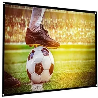 4K HD Projektionsleinwand, Portable Beamer Leinwand Outdoor, Faltbare Projektions Filmleinwand, 4:3, Polyester Fabric, für Außen- und Innenbereich, Heimkino, 60 Inch