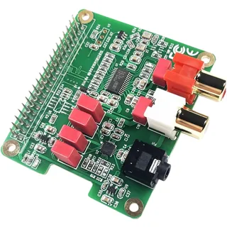HiFi DAC HAT für Raspberry Pi 5/4/3B+/Zero, PCM5122 Audio-Karte, 384kHz/32bit HiFi Sound Shield mit RCA & 3.5mm Ausgang, Duale Oszillatoren & DOP, 112dB SNR