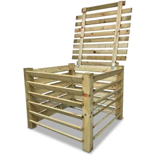 GartenDepot24 Komposter Brettkomposter aus Holz mit Deckel 100x100x80 cm - ca. 650 L