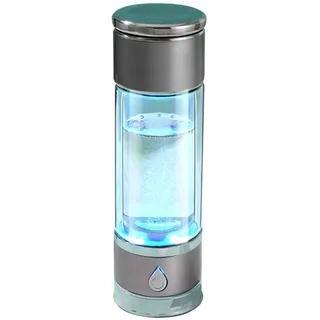 3-in-1 Tragbare Wasserstoffreiche Wassergeneratorflasche Molekulare Wasserstoff-Wasser-Ionisator-Maschine SPE-Membran 3 Minuten Wasserstoffkonzentration 1600PPB Mit Tee-Trennung ( Color : Silver )