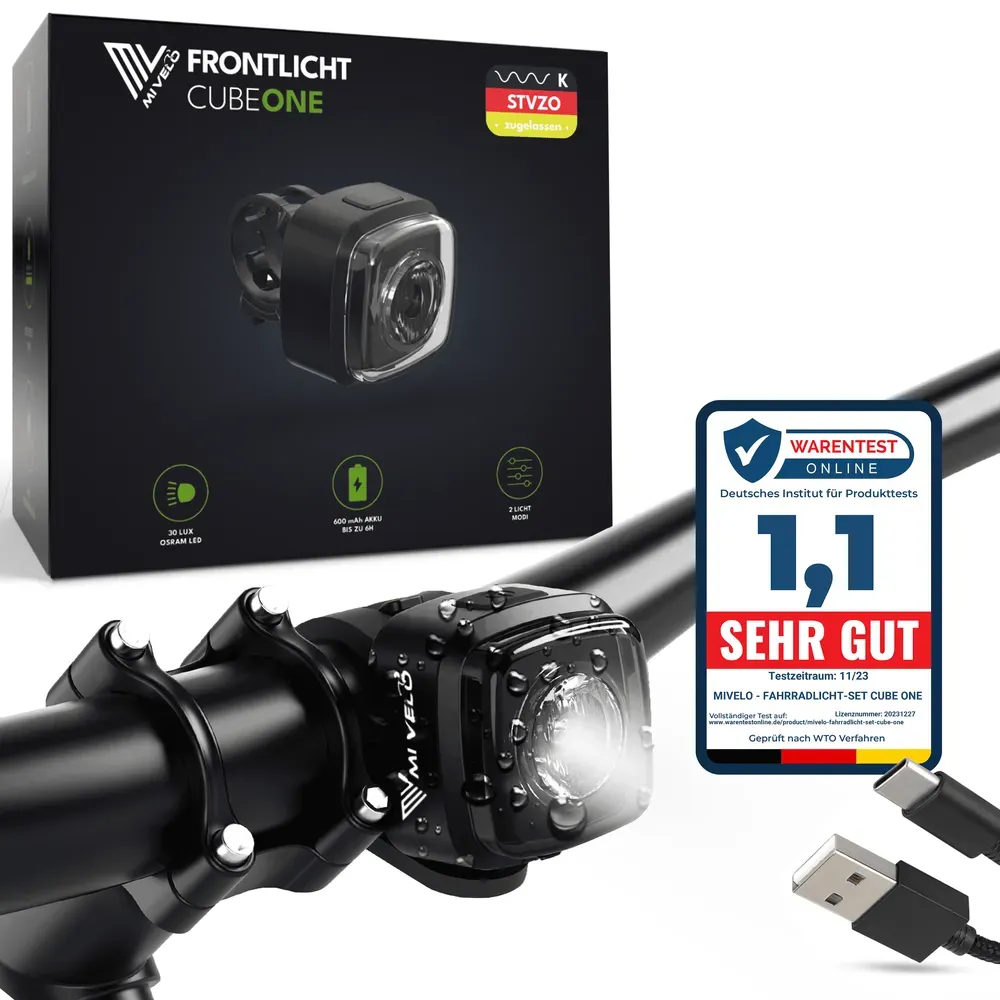 Fahrradlicht vorne 30Lux „CUBE Front“ - oft gekauft,vw-variant-vi-link,Zubehör