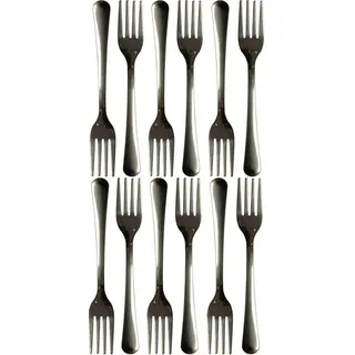 Koopman Kuchengabel Silber (12 Stück), Gabeln, Gastro, 14 cm, Hotel, Besteck silberfarben