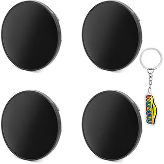 WUZUTU 4 Stück Felgenkappen, Nabendeckel ID 69mm OD 56mm, Universal Radnabenkappen Kompatibel mit Audi, Auto Radkappen aus ABS, Hochwertige Radkappenverzierung, Einfache Installation (Schwarz)