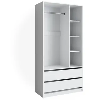 Vicco Kleiderschrank Elmo 100 x 200 cm, mit 2 Schubladen