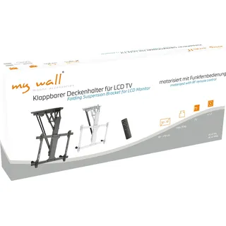 My Wall HL 41 MWL TV-Deckenhalterung Deckenhalter, Motorisiert, Höhenverstellbar, Schwenkbar Weiß