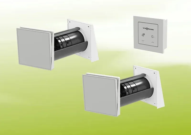 Viessmann Lüftungsset Vitovent 100-D Typ H40E B55 (L) ? 40 m3/h ? WRG ? mit Bedi...