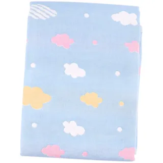 SWOOMEY Wickelauflage aus Baumwolle mit Niedlichem Wolkenmuster Leicht zu Reinigen Geeignet für Babybett und Unterwegs als Babymatratze