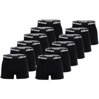 ellesse Jungen Boxershorts, 12er Pack - BARLITA, Unterhose, Baumwollmischung Schwarz 158/164