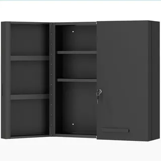 kleankin Medizinschrank, Schwarz
