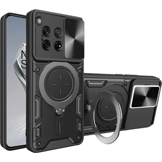 Techsuit CamGuard Pro Back Cover Hülle für OnePlus 12 - Schwarz - Schwarz