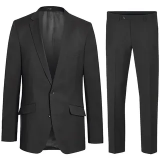 Paul Malone Anzug Herren Anzug modern Businessanzug regular fit (Set, 2-tlg., Sakko mit Hose) 100% Schurwolle anthrazit HA17 grau 52