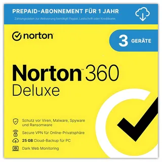 NortonLifeLock Norton 360 Deluxe 25 GB 3 Geräte 1 Jahr ESD ML Win Mac Android iOS 