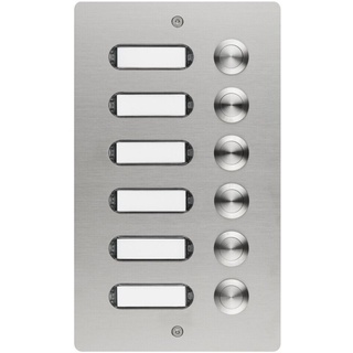 Grothe 55506 Klingeltaster mit Namensschild Edelstahl V2A