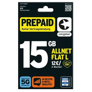 Congstar Prepaid Allnet L Prepaidkarte