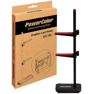 PowerColor VGA Card Halterung ALU/STEEL/PLASTIC Black/Red retail, Grafikkarte