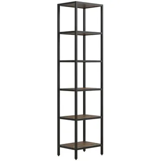 VCM Standvitrine Vinali 40 x 30 x 165 cm Schwarz