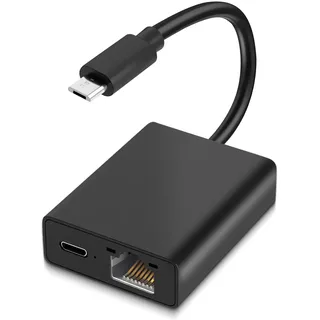 Glitfix Ethernet Adapter für Fire TV Stick, Micro USB auf RJ45 Ethernet Netzwerk Adapter kompatibel mit 4K Fire Stick, Chromecast, Google Home Mini und weiteren Streaming TV Sticks bis zu 100 Mbps