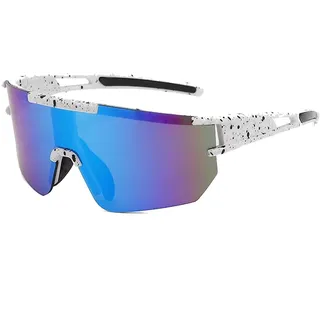 YQBFTC Schnelle Brille Rave,Polarisierte Sportbrille für Herren und Damen,Sport Sonnenbrille,Fahrradbrille Winddicht,Schnelle Brille, Radfahrer Brille UV400 Schutz für Wie Radfahren Ski Fischen Laufen