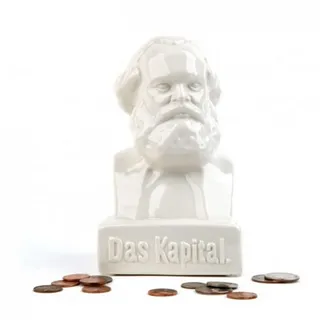 Kikkerland Karl Marx Money Bank weiss