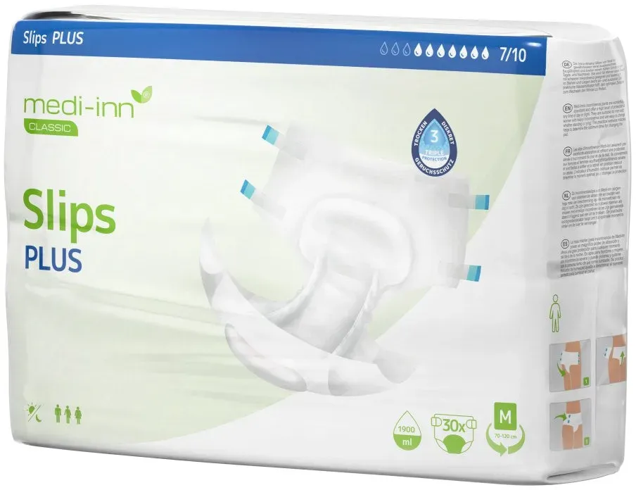 Medi-Inn Inkontinenz-Slips PLUS, 7 Tropfen, Unisex-Passform, weiß M / 1 x 30 Stück