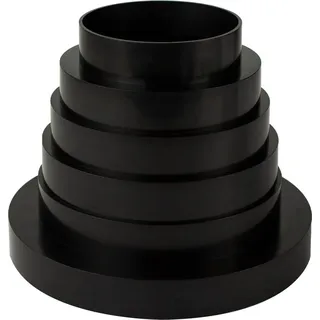 vonLis Universal Reduzierstück Lüftungssysteme Ø 80 100 110 120 125 150 mm Lüftungskanal Übergang Ventilation schwarz