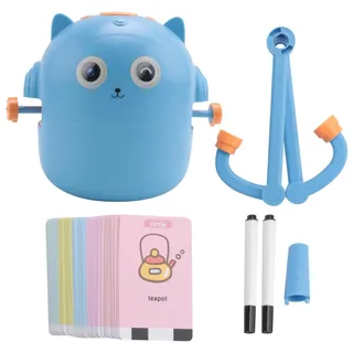 CAIONPLE Neuer Interaktiver Malroboter für Kinder - -Lernspielzeug, mit 100 Wortkarten, Sprachinteraktion