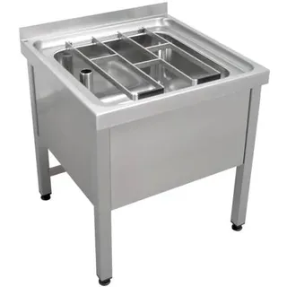 kwc aquarotter gmbh KWC Standausguss, SIRIUS, Edelstahl, 650x650x598 mm, Klapprost, geschraubt,