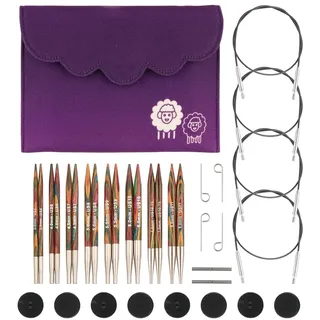 KnitPro austauschbare Rundstricknadelspitzen Deluxe-Set – Symfonie (3,50–8,00 mm), Bunt