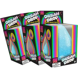 Schylling NeeDoh Dream Drop Sensorisches Spielzeug mit Füllung Groovy GOO, DREI zufällige Farben, ab 3 Jahren, 3 Stück