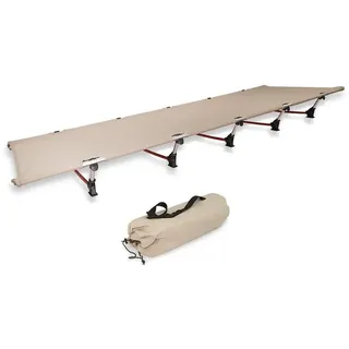 MidGard Klappbett Zeltbett Reisebett Outdoorbett Campingbett aus Aluminium Polyester bis 140 kg belastbar! Perfekt für Zelten, Wanderung, Reisen gelb