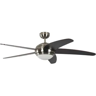 132 cm Deckenventilator nickel/wenge mit Licht inkl. Fernbedienung