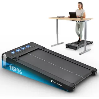 Sportstech Laufband sPad500 | Treadmill bis 8 km/h | 19% Steigung - Schwarz