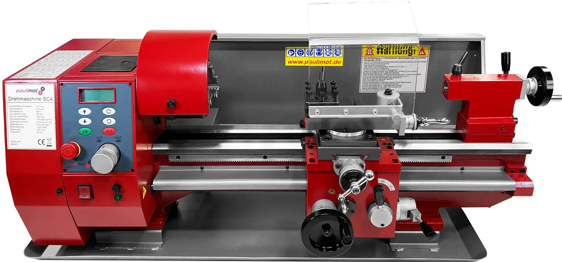 Drehmaschine SIEG SC4 mit 125 mm Futter, 510 mm Spitzenweite