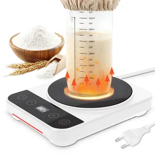 Sauerteigstarter Wärmer Präzise Kontrolle von 21°C -38°C, Präzise 1°F Einstellbar (70–100 °F), 12-Stunden-Timer, Sauerteig Starter Warmer, Perfekt für Sauerteiggärung (enthält nur eine Wärmeplatte)