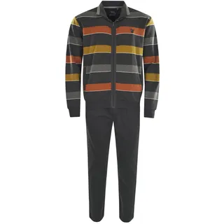 hajo Herren Homewear Anzug, 2-tlg. Set - Klima-Komfort, Jacke und Hose, Cotton-Mix Grau S