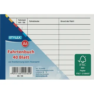 Stylex 40080 Fahrtenbuch DIN A6