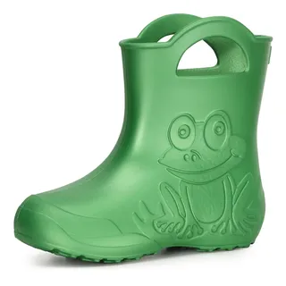 Ladeheid Eva Kinder Jungen Mädchen Gummistiefel Regenschuhe LA-CA-01 (Smaragdgrün, 26/27 EU) - Grün